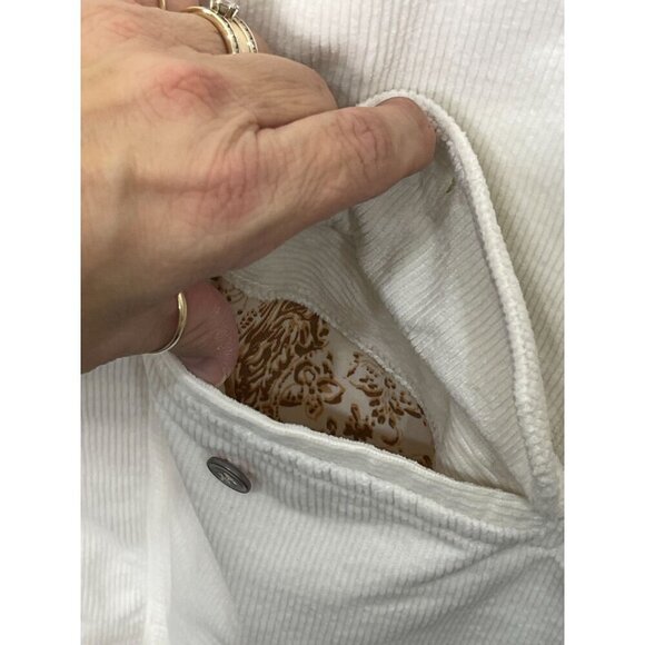 Anthropologie Pilcro Oversized Corduroy Blazer Jacket Ivory Size Large - Picture 5 of 10